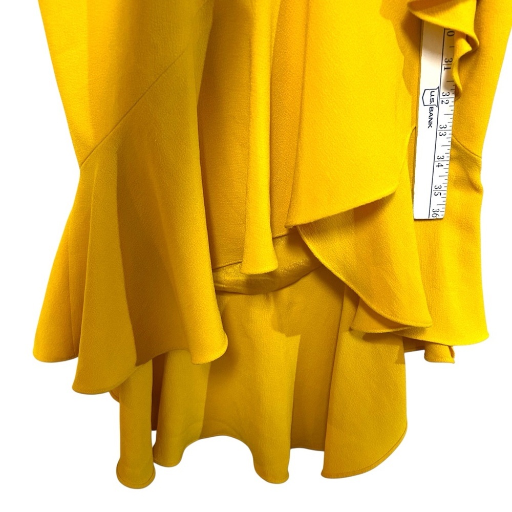 Dress the population XXS Wendy dress canary midi ruffle high low hem event dress - Picture 12 of 17